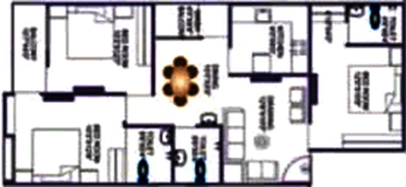 4 BHK Flat in Leeds Enclave in Chhota Bangarda, Indore - Image 508606