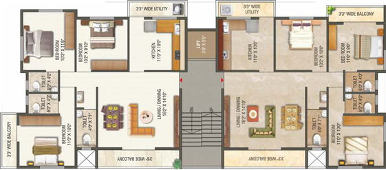 Floor Plan of Sadashiv Shiv Sparsh in Indira Nagar, Nashik - Image 124151