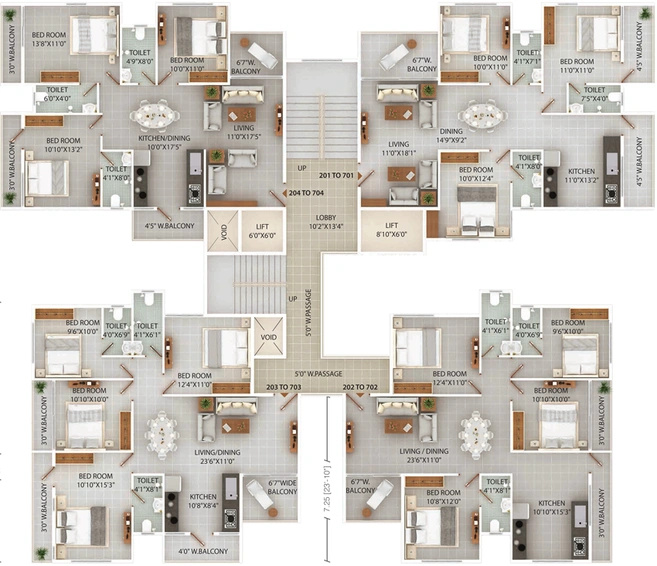 Floor Plan of Archit Sope Estate in Gangapur Road, Nashik - Image 111263