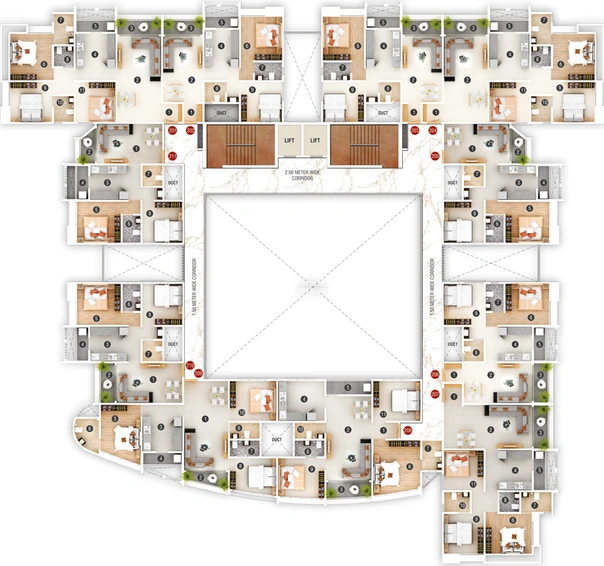 Floor Plan of Jay Sai Court in Dwarka, Nashik - Image 14815