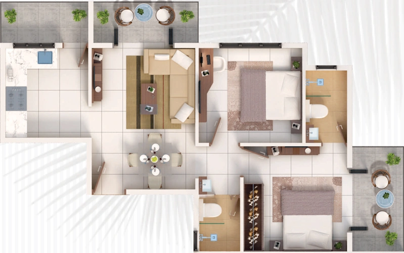 2 BHK Flat in Jay Sai Park in Nashik Road, Nashik - Image 429428