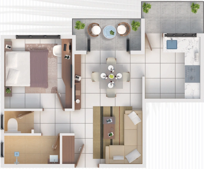 1 BHK Flat in Jay Sai Park in Nashik Road, Nashik - Image 429427