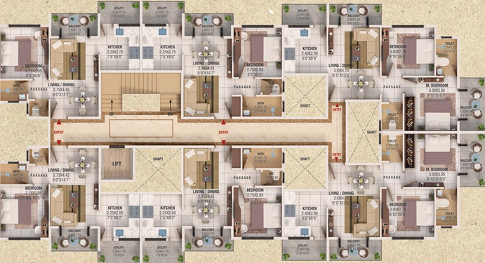 Floor Plan of Jay Sai Park in Nashik Road, Nashik - Image 14827