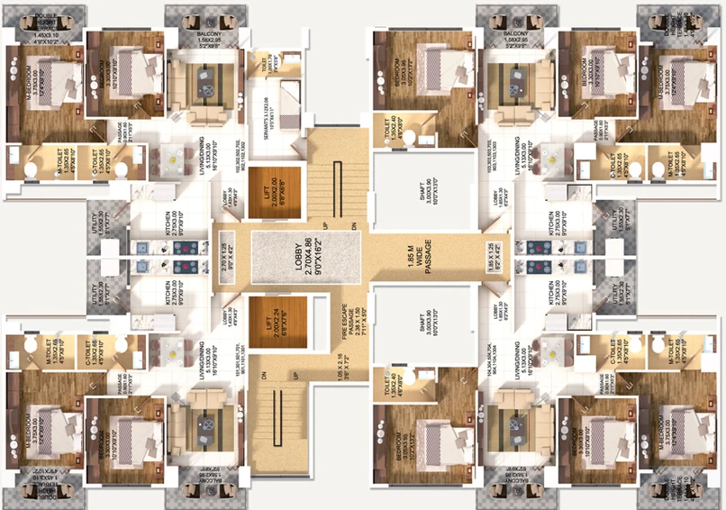 Floor Plan of Jay Sai Shrushti in Gangapur Road, Nashik - Image 14842
