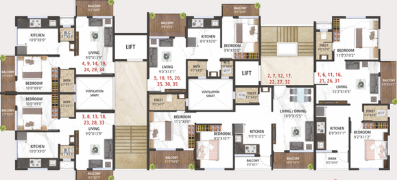 Floor Plan of Jay Sai Sneh in Makhmalabad, Nashik - Image 14899