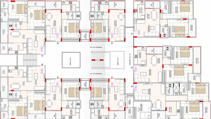 Floor Plan of Universal Orion Pride in Ujjain Road, Indore - Image 54727