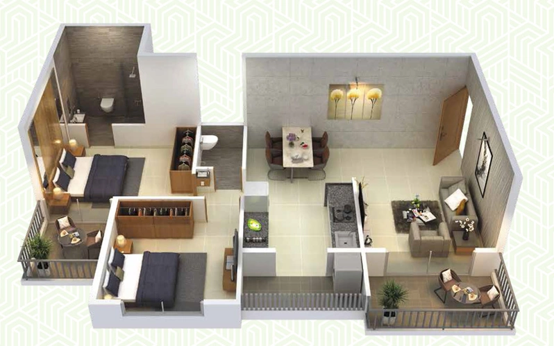 2 BHK Flat in Ravi Anandvan in Dwarka, Nashik - Image 429667