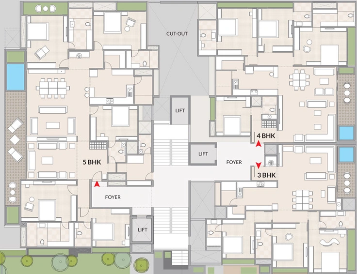 Floor Plan of Skye Luxuria 20 in Vijay Nagar, Indore - Image 54921