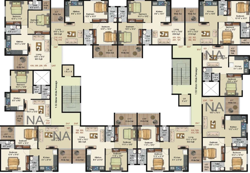 Floor Plan of Dales Fewston Dale in Deolali Gaon, Nashik - Image 14986