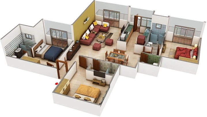 3 BHK Flat in Gorani D Ornate in Keshar Bagh, Indore - Image 210511