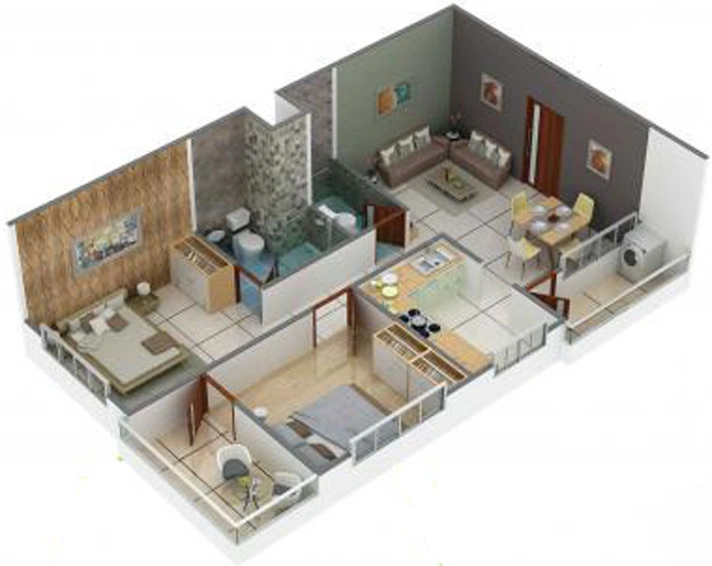 2 BHK Flat in Raunak Pratham Paradise in Kanadia Road, Indore - Image 210534