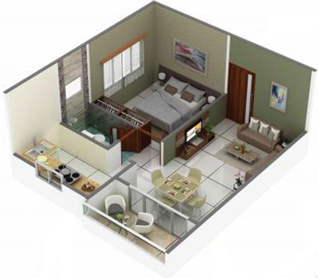 1 BHK Flat in Raunak Pratham Paradise in Kanadia Road, Indore - Image 210533