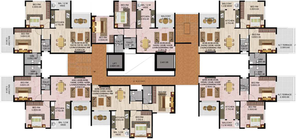 Floor Plan of Shree Hari Krushna Heights in Indira Nagar, Nashik - Image 15031