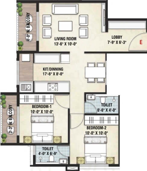 2 BHK Flat in Capsule Natures Pride in Pathardi Phata, Nashik - Image 430027