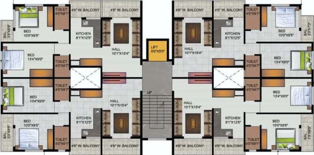 Floor Plan of Sadashiv Shiv Kiran in Makhmalabad, Nashik - Image 15175