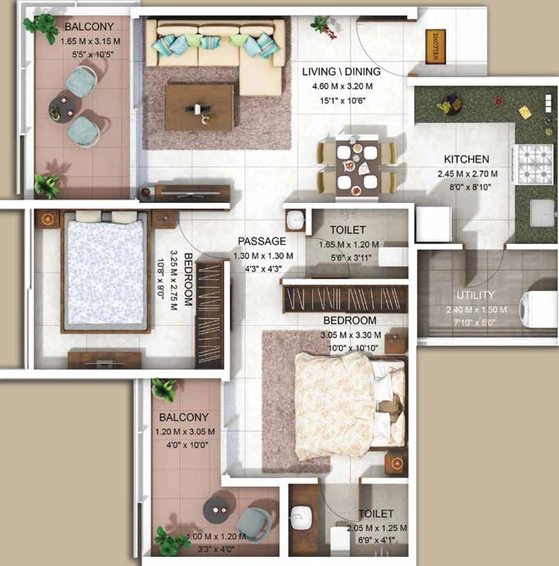 2 BHK Flat in Bhavik Central Paark in Untwadi Road, Nashik - Image 430198