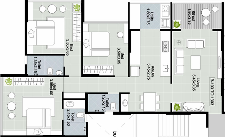 3 BHK Flat in The Grand By Parksyde in Gangapur Road, Nashik - Image 430261