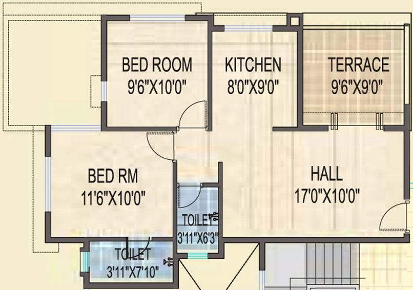2 BHK Flat in Karda Hari Sanskruti 2 in Nashik Road, Nashik - Image 430507
