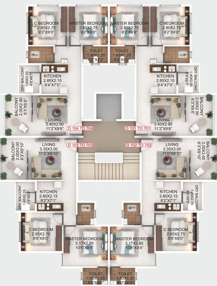 Floor Plan of Shilpa Anandvan in Gangapur Road, Nashik - Image 15524