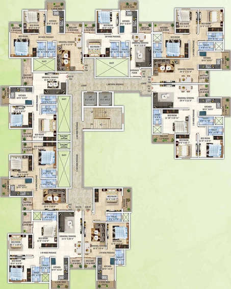 Floor Plan of Anupama Krishna Leela 2 in Jaripatka, Nagpur - Image 71540