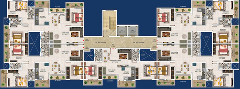 Floor Plan of Govind Residency 1 in Koradi Road, Nagpur - Image 12224