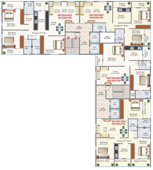 Floor Plan of MK Altamount in Dharampeth, Nagpur - Image 113673