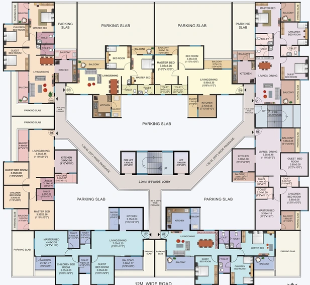 Floor Plan of Rachana Nakshatra Rohini in Friends Colony, Nagpur - Image 12277