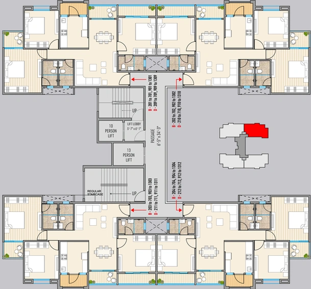 Floor Plan of R Sandesh Officers Enclave in Manish Nagar, Nagpur - Image 12284