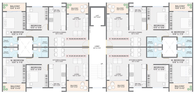 Floor Plan of Rajluckxmi Stellar Rhythm in Wakad, Pune - Image 15249
