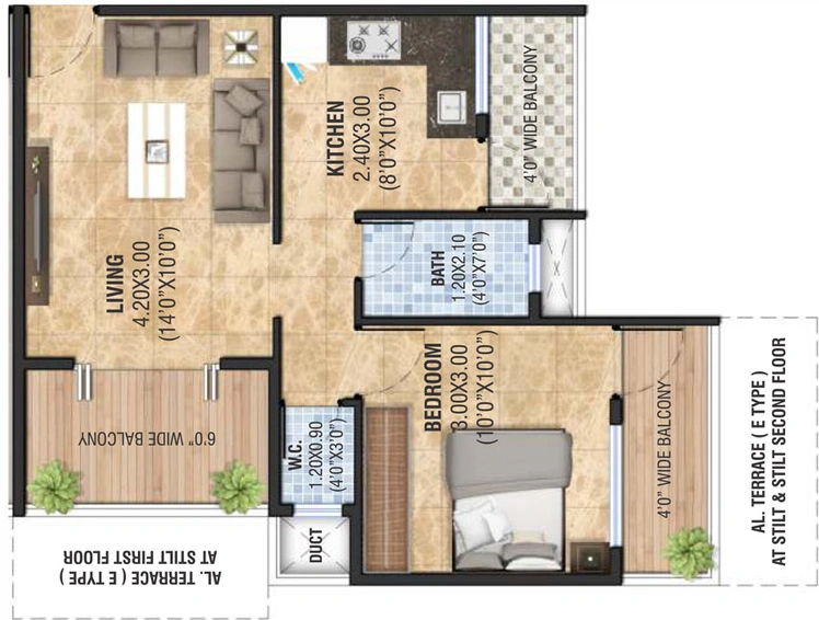 1 BHK Flat in Karda Hari Anandvan in Deolali Gaon, Nashik - Image 430858