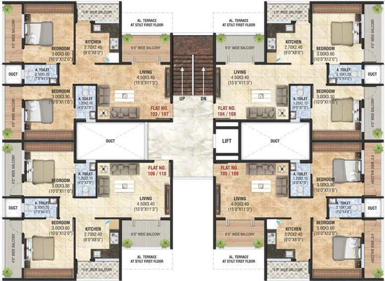 Floor Plan of Karda Hari Anandvan in Deolali Gaon, Nashik - Image 15639