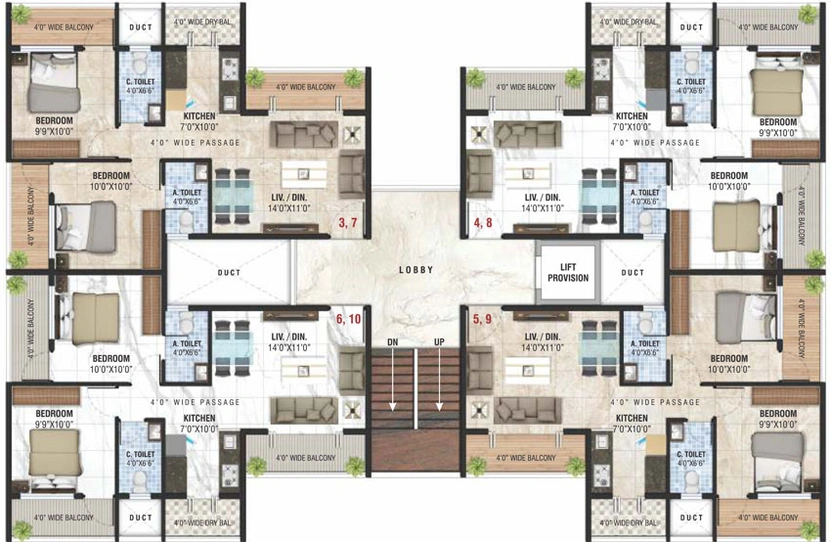Floor Plan of Karda Hari Laxmi in Deolali Gaon, Nashik - Image 15733