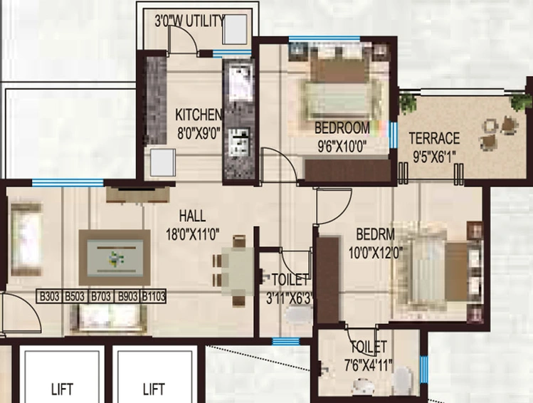 2 BHK Flat in Karda Hari Om 2 in Indira Nagar, Nashik - Image 431194