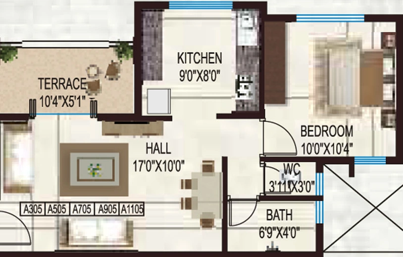 1 BHK Flat in Karda Hari Om 2 in Indira Nagar, Nashik - Image 431193