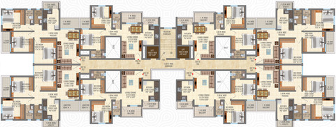 Floor Plan of Hare Krishna Gokul Enclave in Zingabai Takli, Nagpur - Image 12419