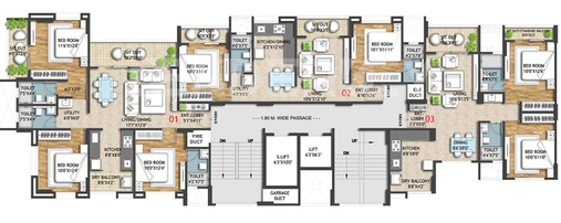 Floor Plan of Space 64 Meridien in Ravet, Pune - Image 15218