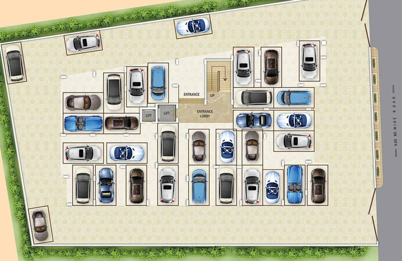 Master Plan of Om Apartment in Koradi Road, Nagpur - Image 12485