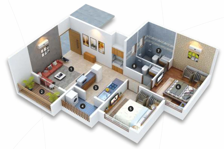2 BHK Flat in Shree Tirumala Omkar in Gangapur Road, Nashik - Image 432081