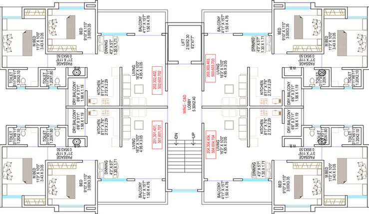 Floor Plan of Nirman Milestone in Ravet, Pune - Image 15202