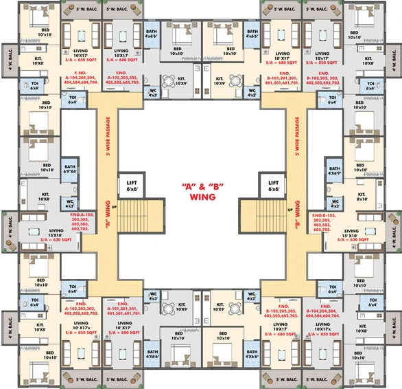 Floor Plan of Sanskar Samruddhi Vihar in Pathardi Phata, Nashik - Image 16161