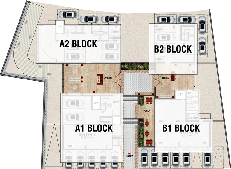 Floor Plan of Alcon The Emblem in Arpora, Goa - Image 43688