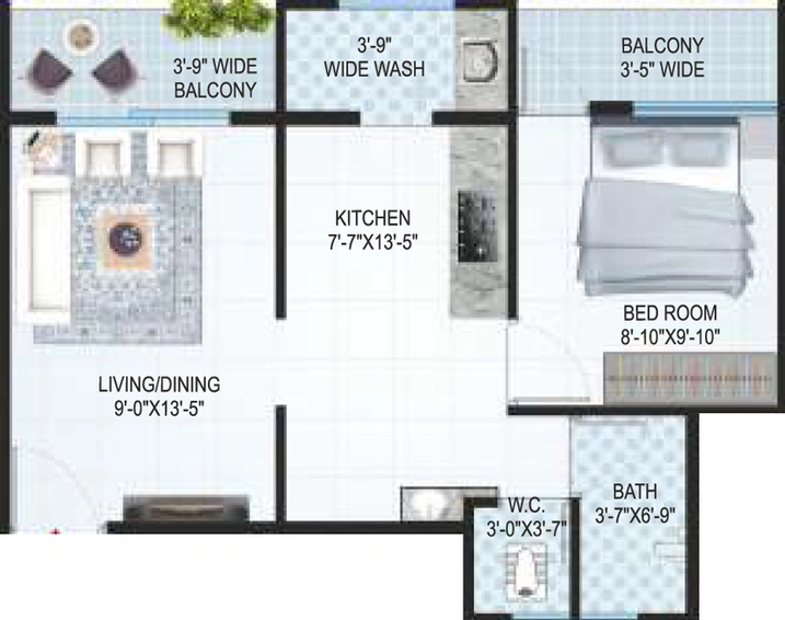 1 BHK Flat in Shree Shubhankar Niwas in Nashik Road, Nashik - Image 432370