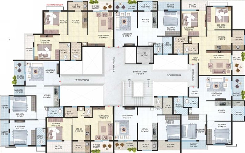 Floor Plan of Shree Shubhankar Niwas in Nashik Road, Nashik - Image 16198