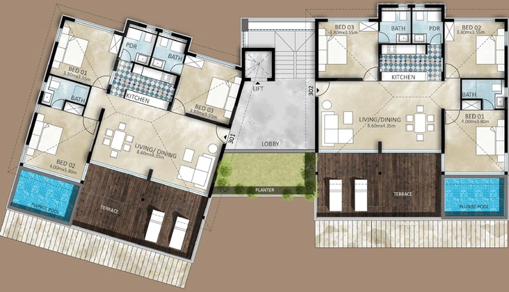Floor Plan of Sun Sol Saipem Quarry in Candolim, Goa - Image 98348