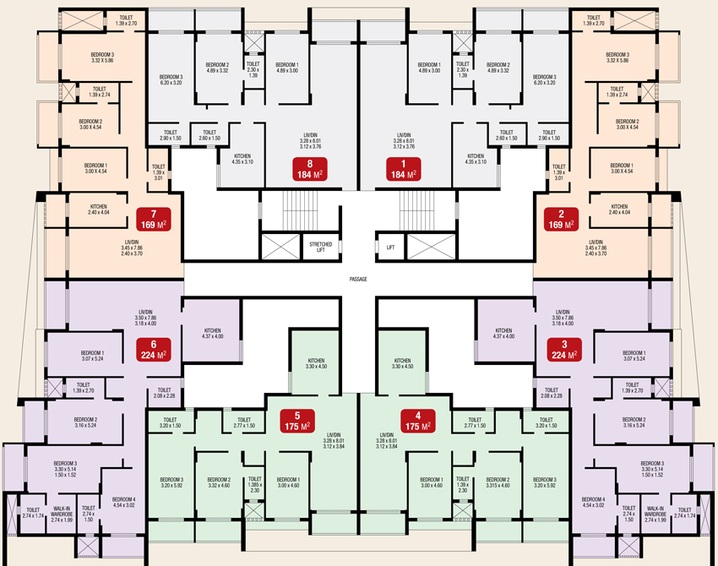 Floor Plan of Tridentia Panache in Gogol, Goa - Image 769