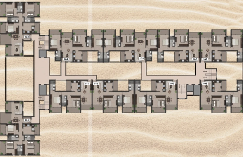 Floor Plan of 82 Ocean Crest in Dabolim, Goa - Image 43785