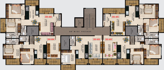 Floor Plan of Shree Saptashrunghi Heights in Indira Nagar, Nashik - Image 16257