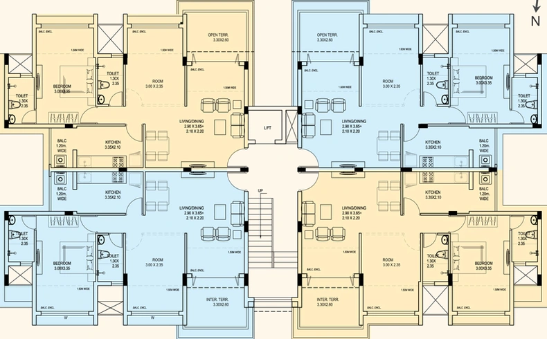 Floor Plan of Cityscape Orange Leaf in Margao, Goa - Image 44239