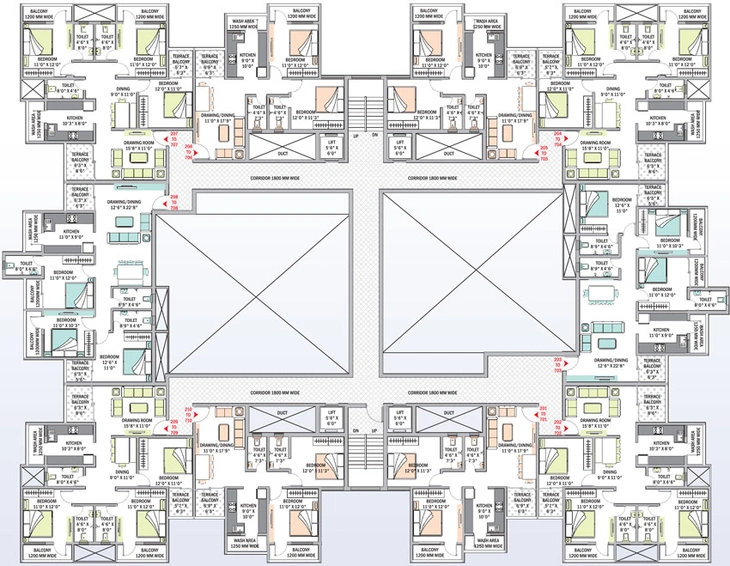 Floor Plan of Nanis Vedant Tanzanite in Sonegaon, Nagpur - Image 12604
