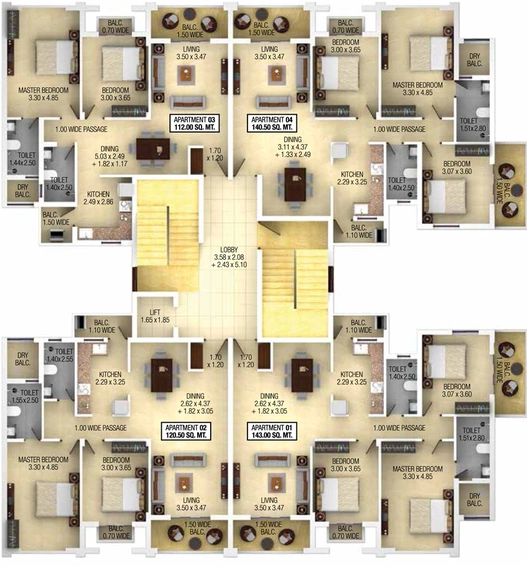 Floor Plan of Classic Zion Square 2 in Mapusa, Goa - Image 790